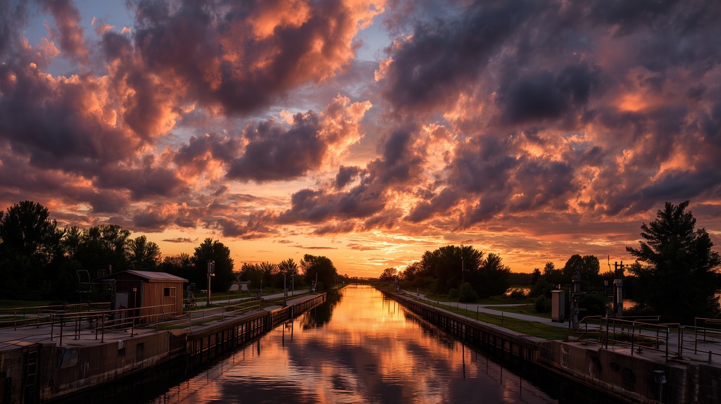 幻想的な空と雲の背景素材【高画質10枚】Vol.28〈夕焼け編〉