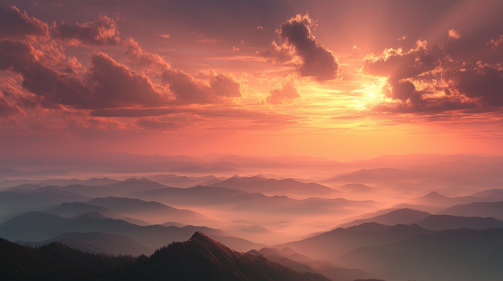 幻想的な空と雲の背景素材【高画質10枚】Vol.29〈夕焼け編〉