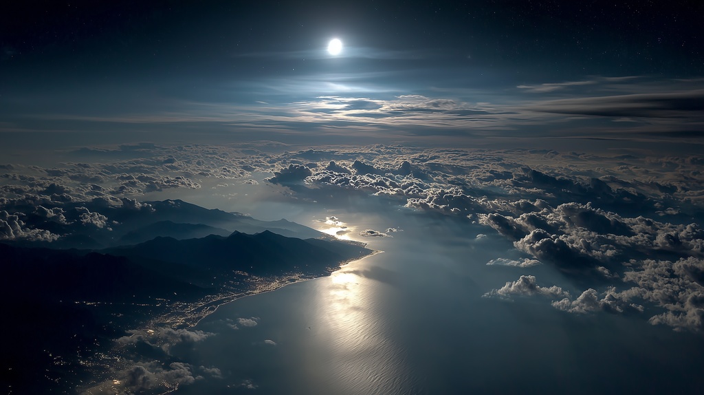 幻想的な空と雲の背景素材【高画質10枚】Vol.31〈夜空編〉