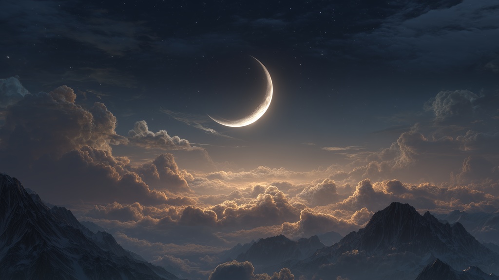 幻想的な空と雲の背景素材【高画質10枚】Vol.32〈夜空編〉