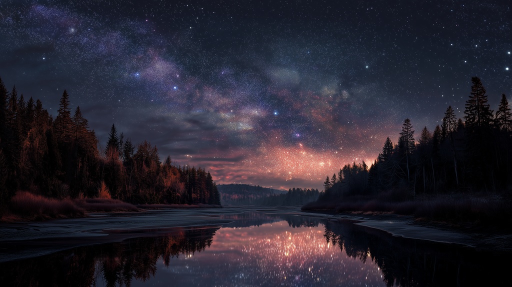 幻想的な空と雲の背景素材【高画質10枚】Vol.35〈夜空編〉
