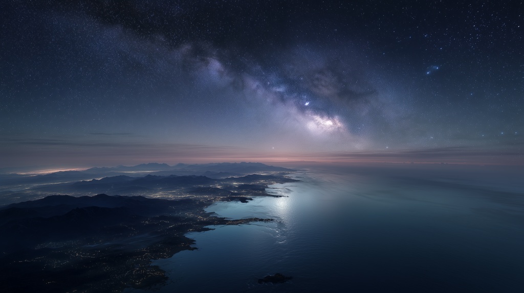 幻想的な空と雲の背景素材【高画質10枚】Vol.37〈夜空編〉