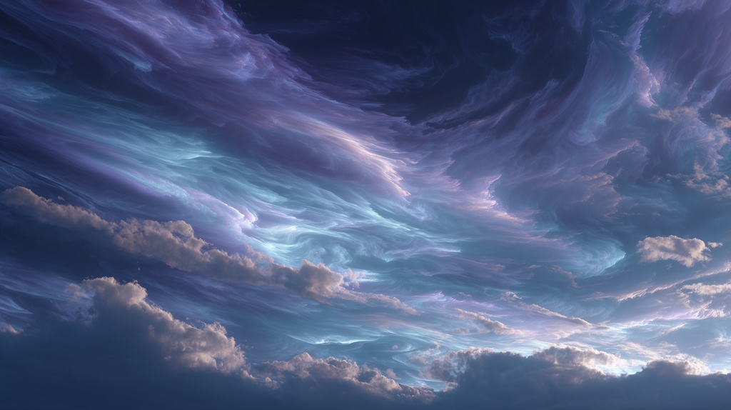 幻想的な空と雲の背景素材【高画質10枚】Vol.48〈オーロラ編〉