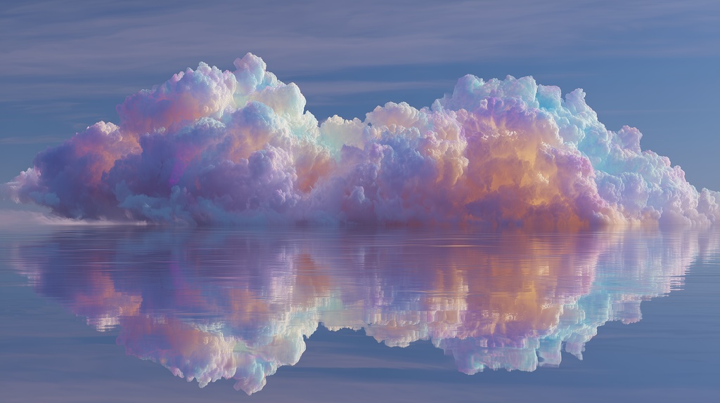 幻想的な空と雲の背景素材【高画質10枚】Vol.54〈彩雲編〉