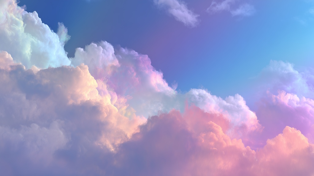 幻想的な空と雲の背景素材【高画質10枚】Vol.55〈彩雲編〉