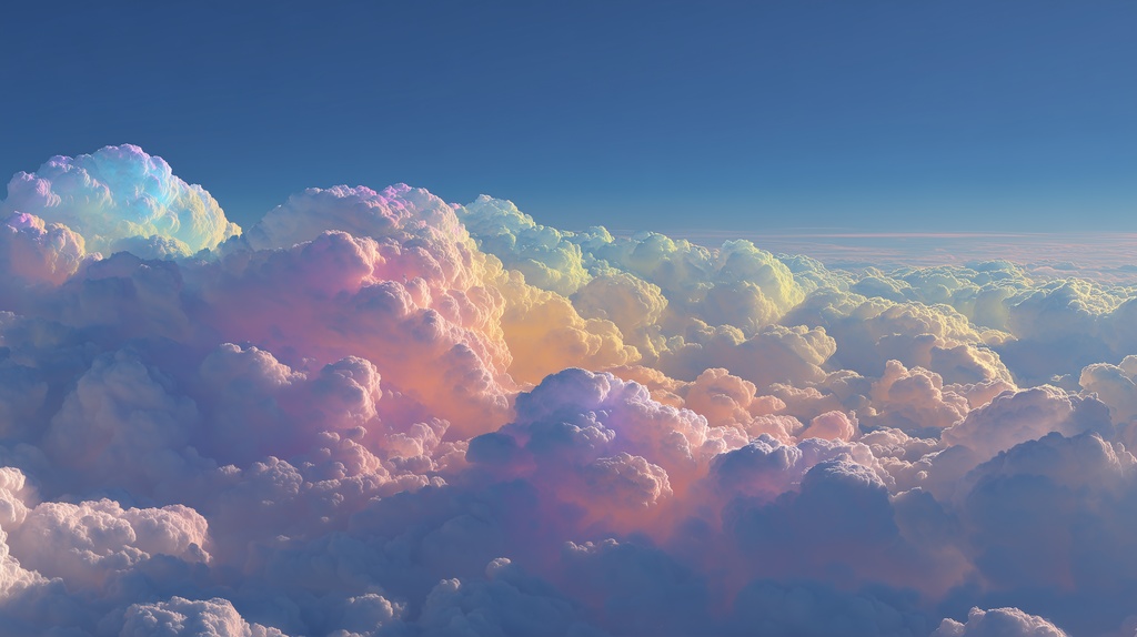 幻想的な空と雲の背景素材【高画質10枚】Vol.57〈彩雲編〉