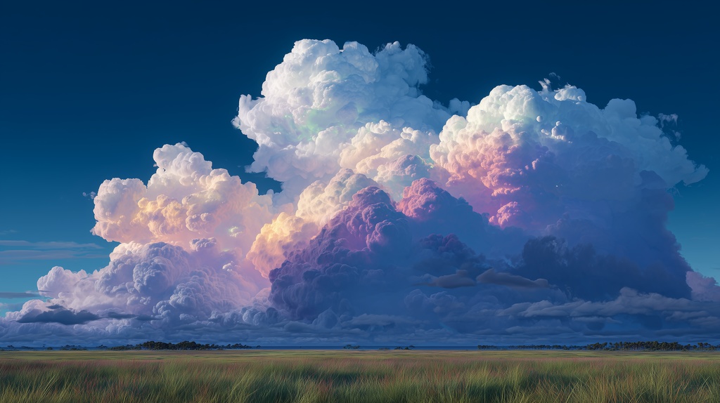 幻想的な空と雲の背景素材【高画質10枚】Vol.57〈彩雲編〉