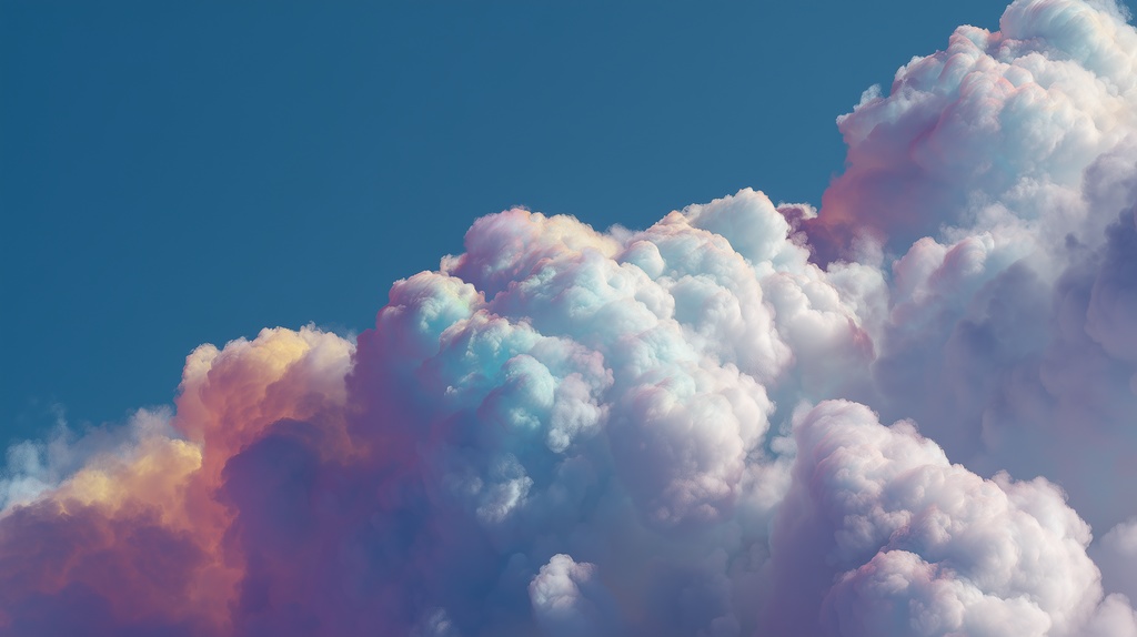 幻想的な空と雲の背景素材【高画質10枚】Vol.59〈彩雲編〉