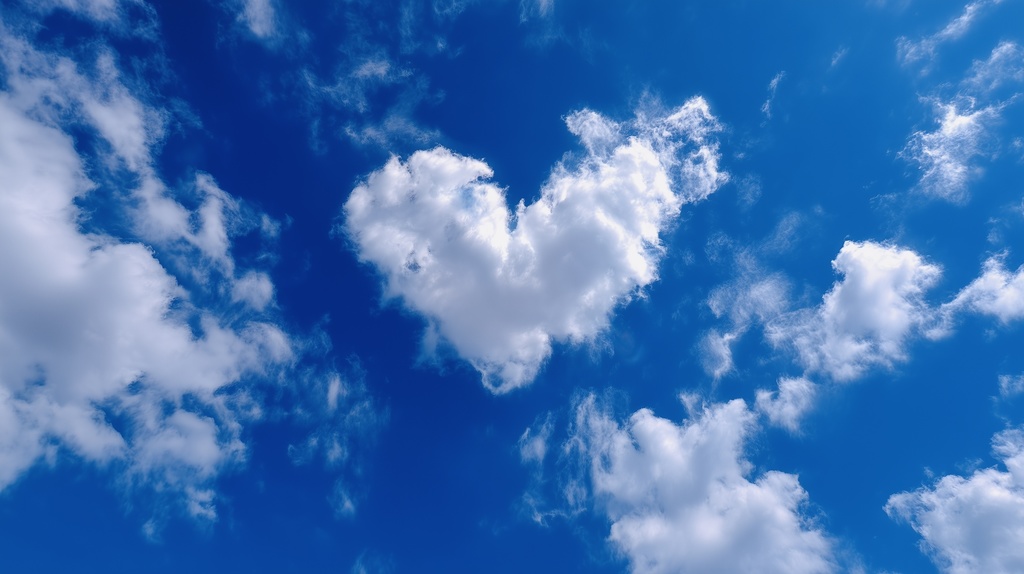 幻想的な空と雲の背景素材【高画質10枚】Vol.63〈ハート雲編〉