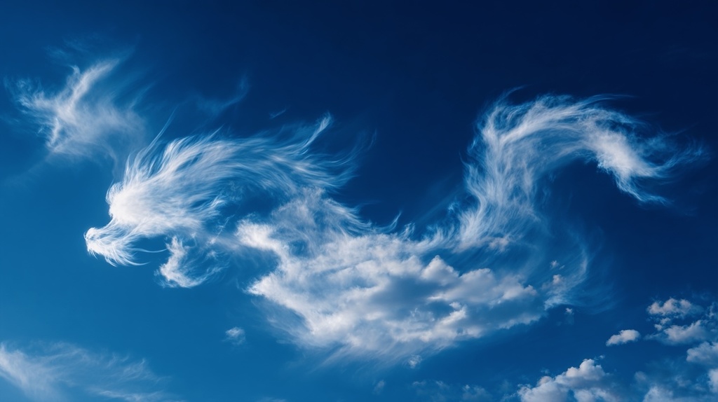 幻想的な空と雲の背景素材【高画質10枚】Vol.71〈龍雲編〉