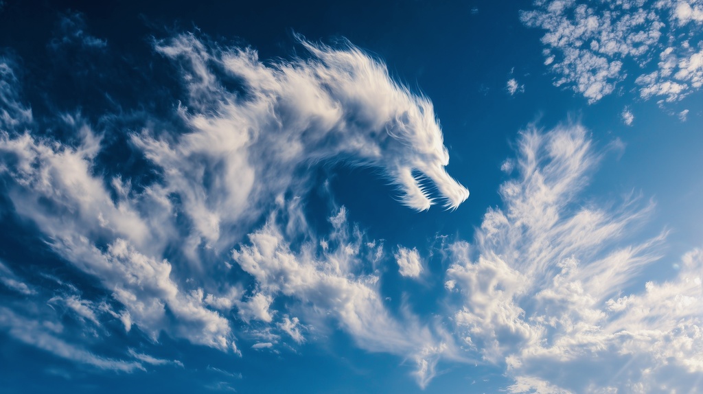 幻想的な空と雲の背景素材【高画質10枚】Vol.71〈龍雲編〉