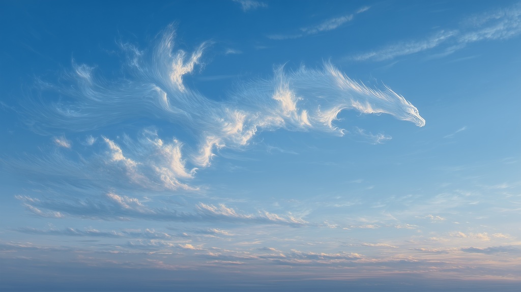 幻想的な空と雲の背景素材【高画質10枚】Vol.72〈龍雲編〉