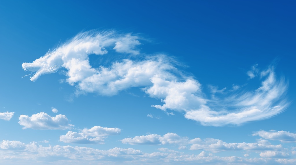 幻想的な空と雲の背景素材【高画質10枚】Vol.72〈龍雲編〉