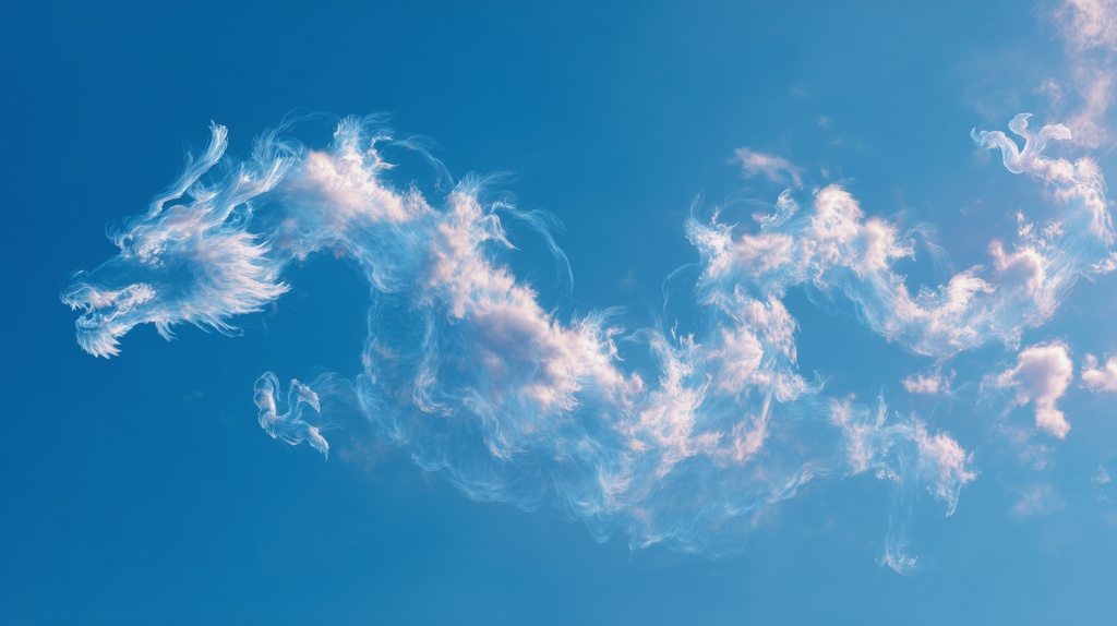 幻想的な空と雲の背景素材【高画質10枚】Vol.72〈龍雲編〉