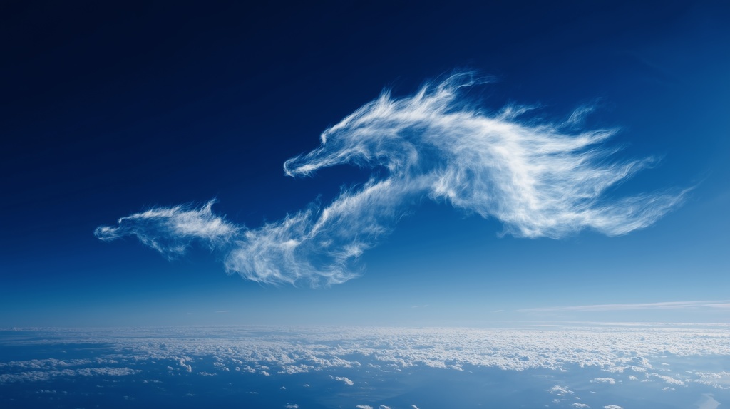 幻想的な空と雲の背景素材【高画質10枚】Vol.72〈龍雲編〉