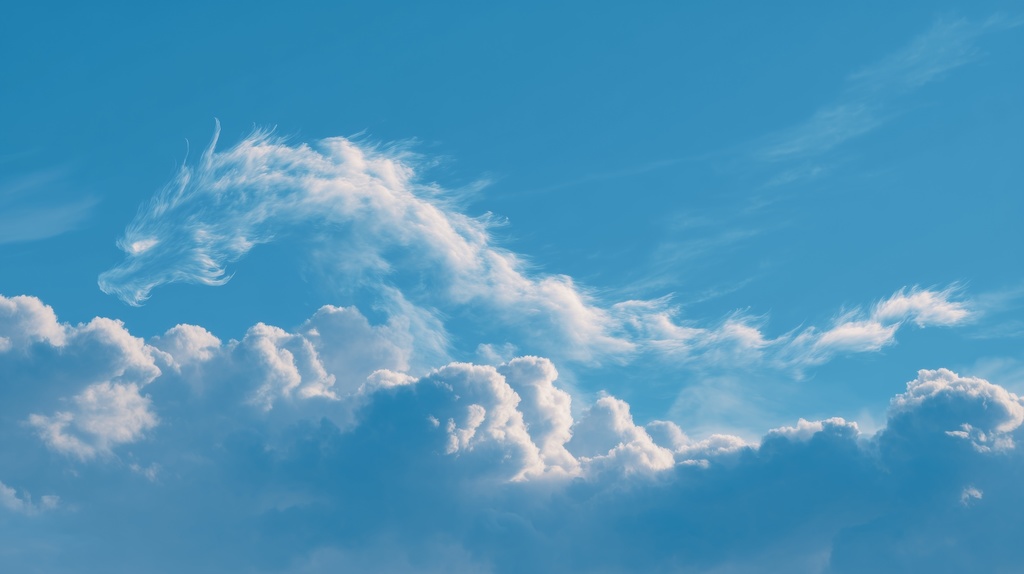 幻想的な空と雲の背景素材【高画質10枚】Vol.73〈龍雲編〉