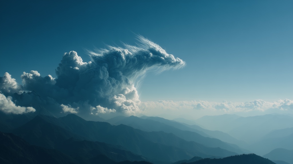 幻想的な空と雲の背景素材【高画質10枚】Vol.73〈龍雲編〉