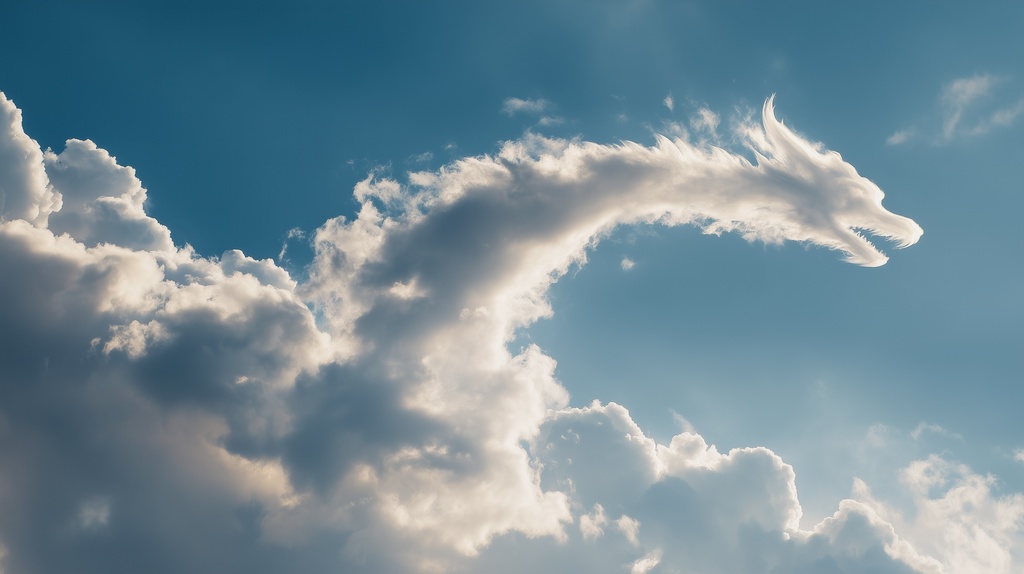 幻想的な空と雲の背景素材【高画質10枚】Vol.74〈龍雲編〉