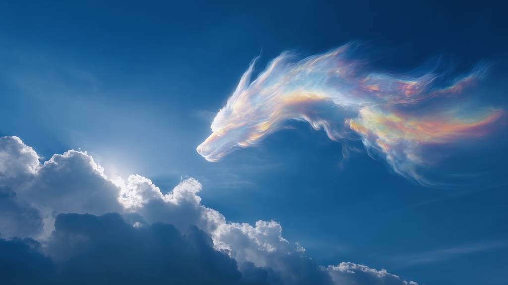 幻想的な空と雲の背景素材【高画質10枚】Vol.76〈龍雲編〉