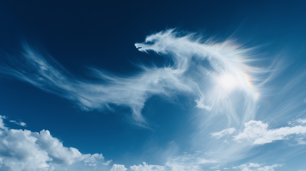 幻想的な空と雲の背景素材【高画質10枚】Vol.77〈龍雲編〉
