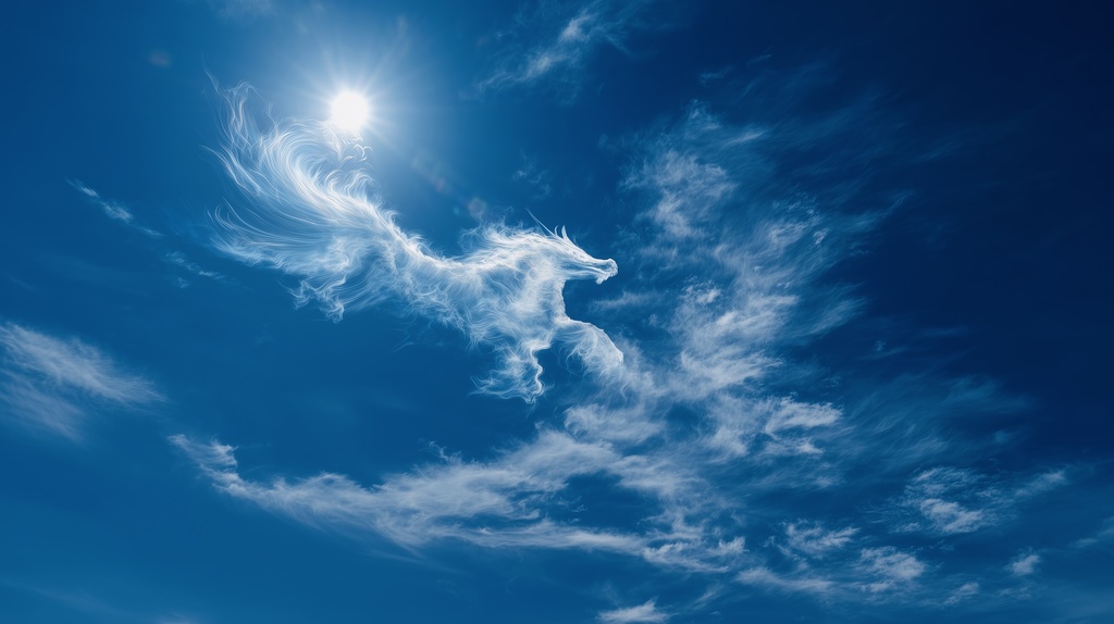 幻想的な空と雲の背景素材【高画質10枚】Vol.78〈龍雲編〉