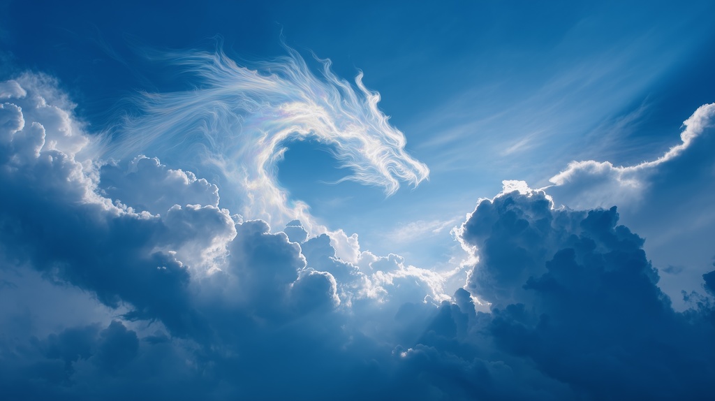 幻想的な空と雲の背景素材【高画質10枚】Vol.78〈龍雲編〉