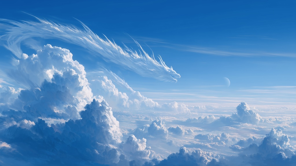 幻想的な空と雲の背景素材【高画質10枚】Vol.78〈龍雲編〉