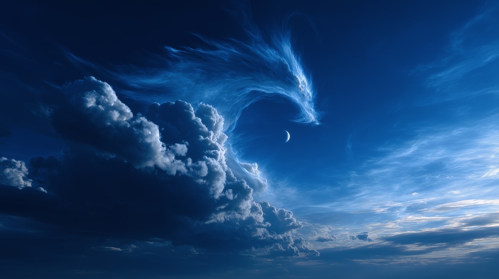 幻想的な空と雲の背景素材【高画質10枚】Vol.79〈龍雲編〉