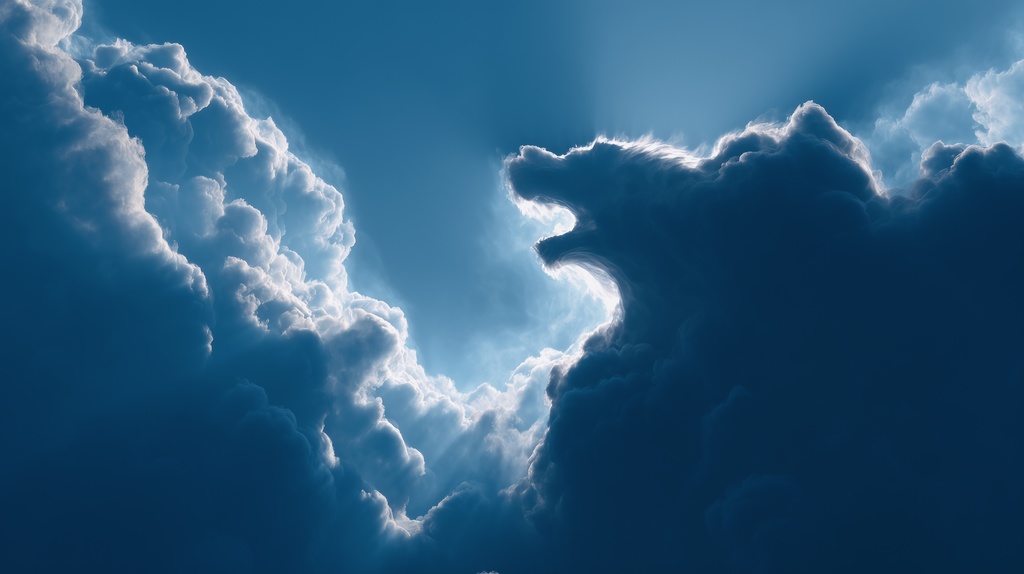 幻想的な空と雲の背景素材【高画質10枚】Vol.80〈龍雲編〉