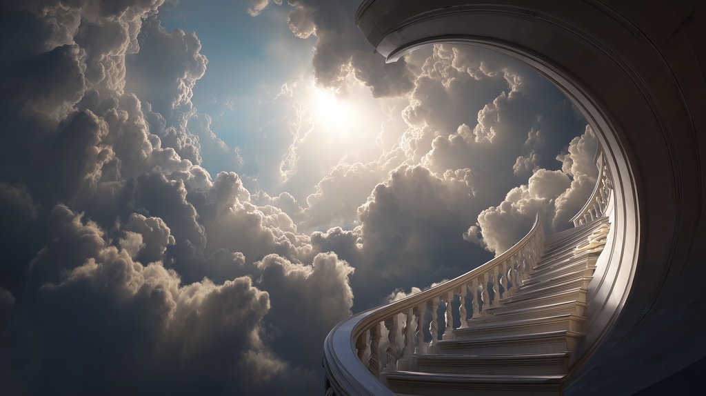 幻想的な空と雲の背景素材【高画質10枚】Vol.83〈天界編〉