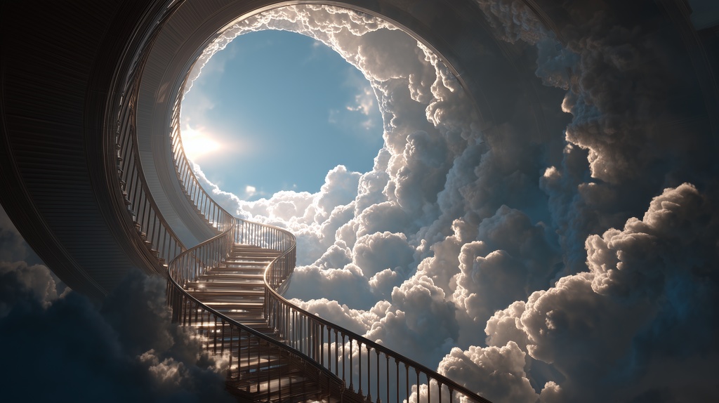 幻想的な空と雲の背景素材【高画質10枚】Vol.83〈天界編〉