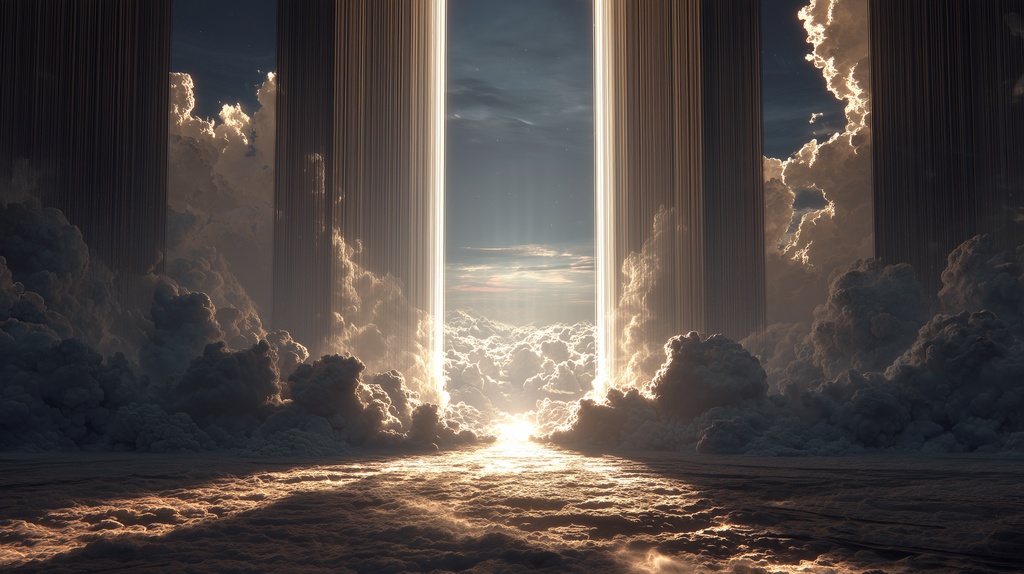 幻想的な空と雲の背景素材【高画質10枚】Vol.85〈天界編〉