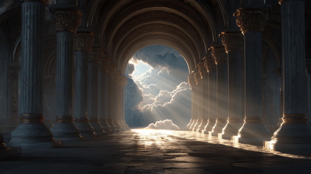 幻想的な空と雲の背景素材【高画質10枚】Vol.85〈天界編〉