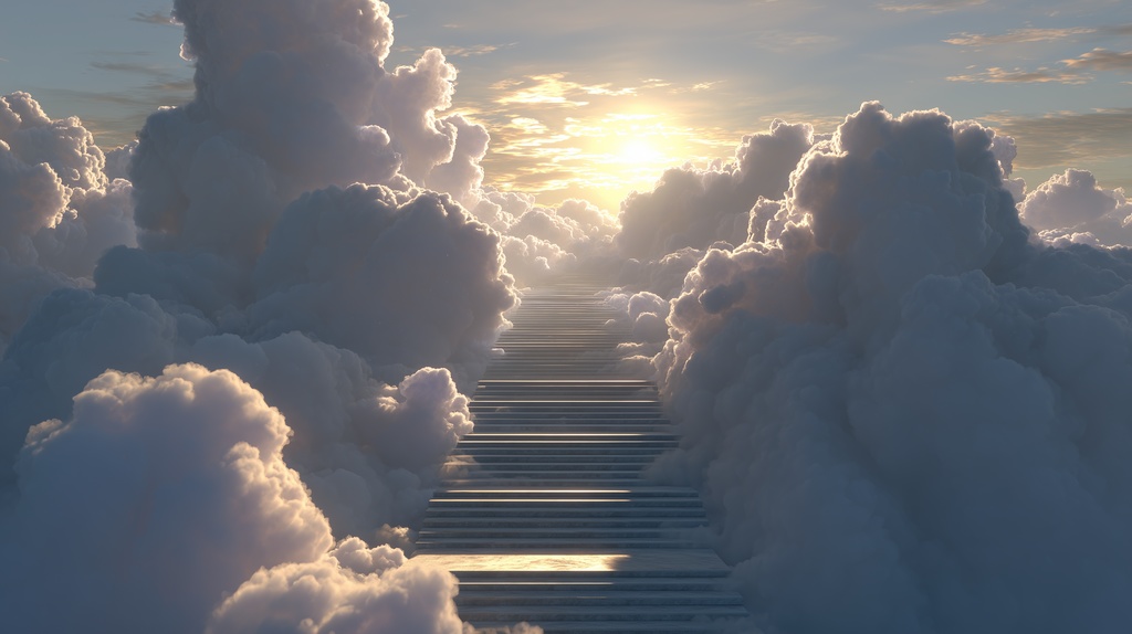 幻想的な空と雲の背景素材【高画質10枚】Vol.87〈天界編〉