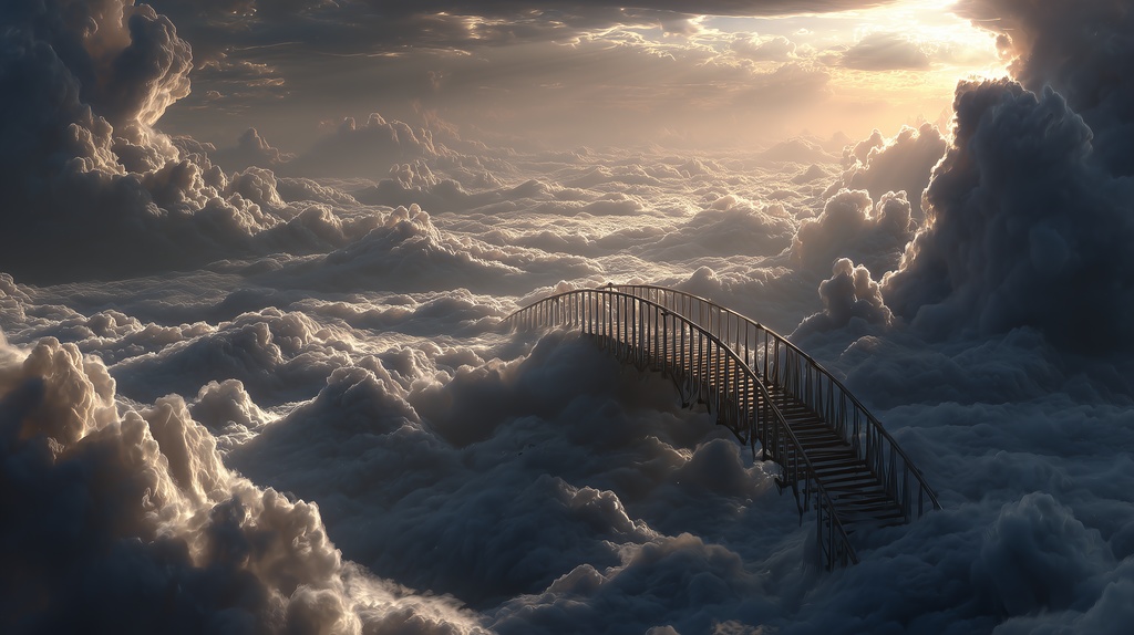 幻想的な空と雲の背景素材【高画質10枚】Vol.88〈天界編〉