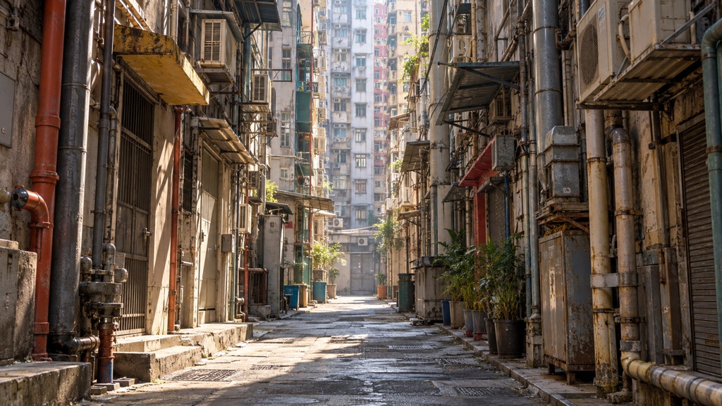 世界の路地裏（朝・昼編）｜背景素材10枚セット｜Vol.171
