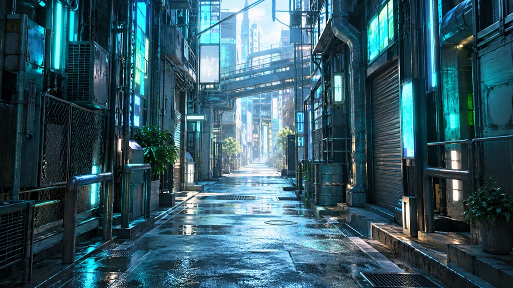 世界の路地裏(朝・昼編)|背景素材10枚セット|Vol.172