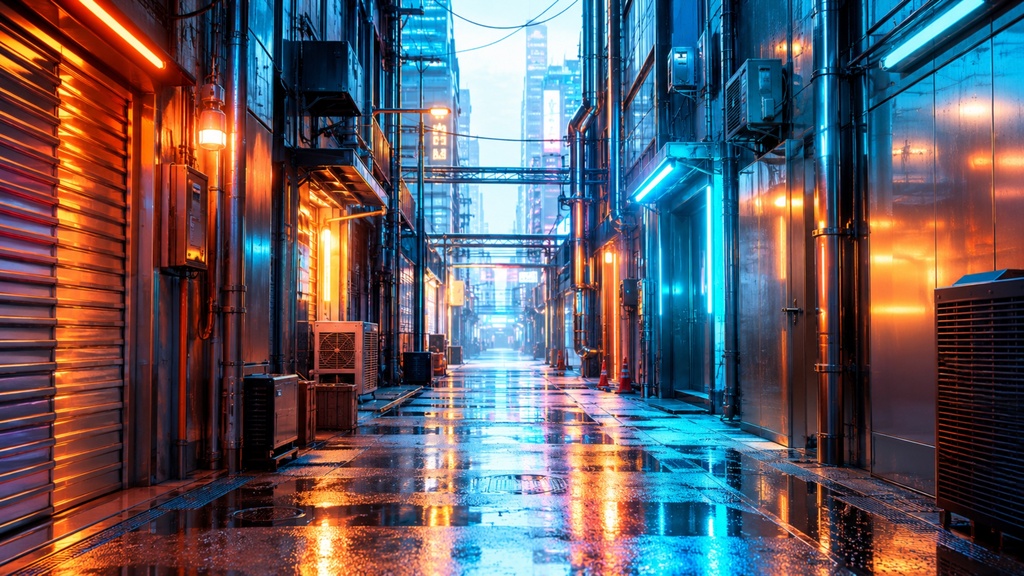 世界の路地裏(朝・昼編)|背景素材10枚セット|Vol.173