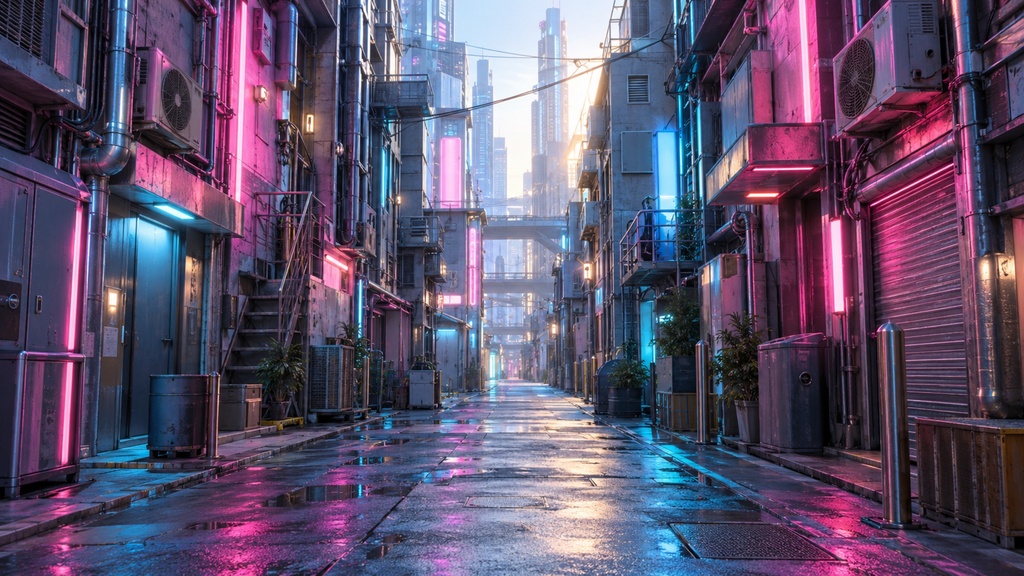 世界の路地裏(朝・昼編)|背景素材10枚セット|Vol.176