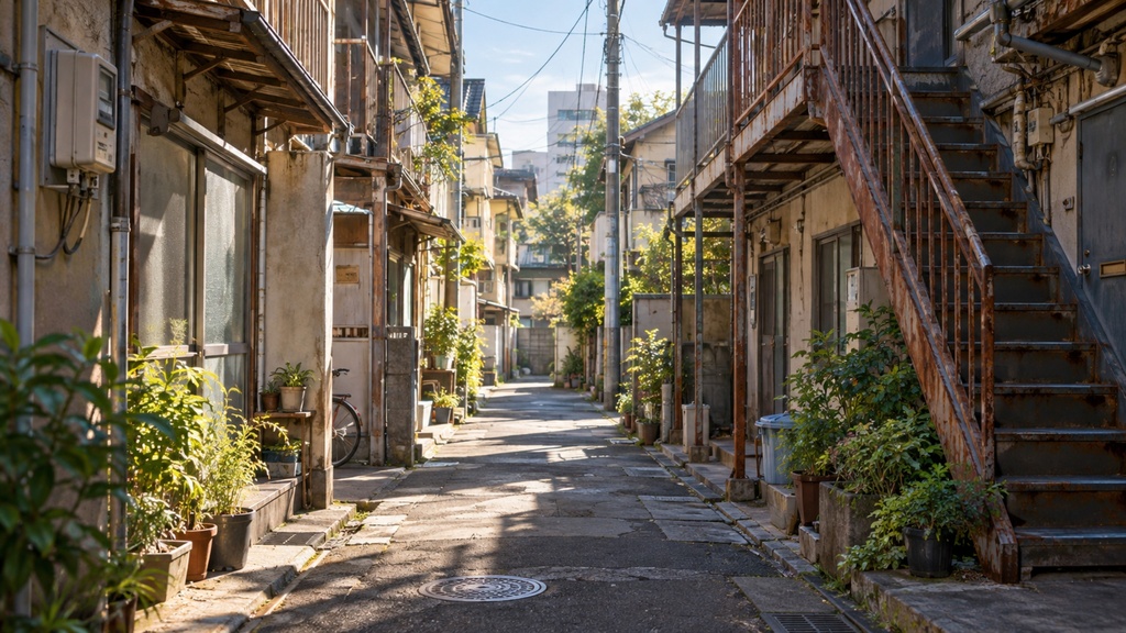 世界の路地裏(朝・昼編)|背景素材10枚セット|Vol.176