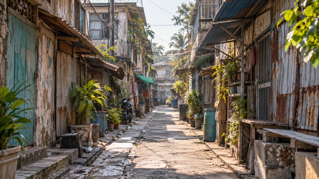 世界の路地裏(朝・昼編)|背景素材10枚セット|Vol.180