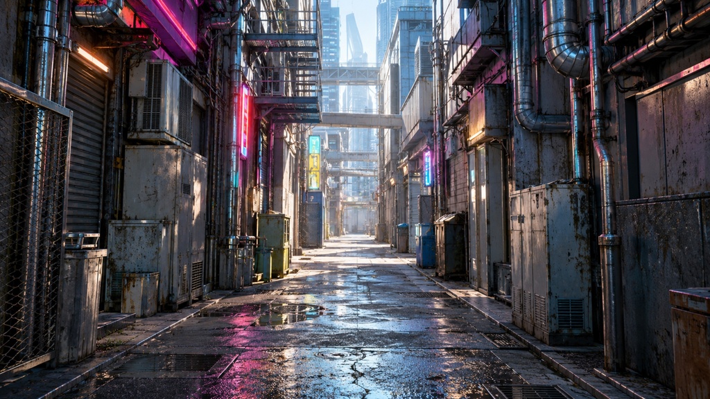 世界の路地裏(朝・昼編)|背景素材10枚セット|Vol.180