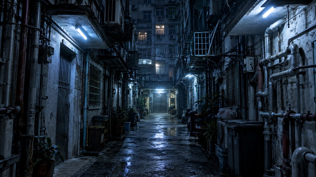 世界の路地裏(夜編)|背景素材10枚セット|Vol.181
