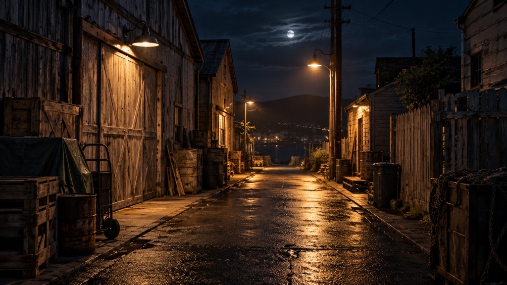 世界の路地裏(夜編)|背景素材10枚セット|Vol.181