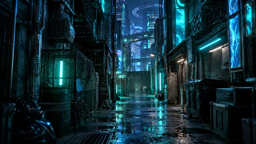 世界の路地裏(夜編)|背景素材10枚セット|Vol.182