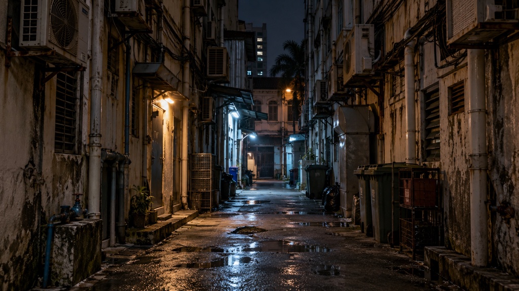 世界の路地裏(夜編)|背景素材10枚セット|Vol.182