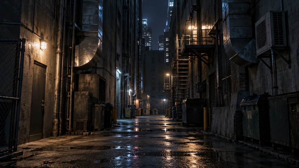 世界の路地裏(夜編)|背景素材10枚セット|Vol.183