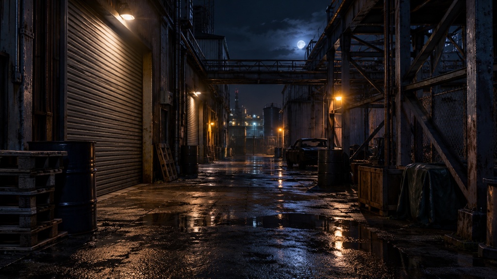 世界の路地裏(夜編)|背景素材10枚セット|Vol.183