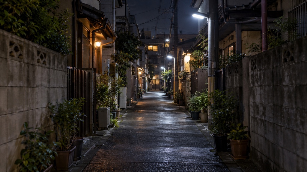 世界の路地裏(夜編)|背景素材10枚セット|Vol.184