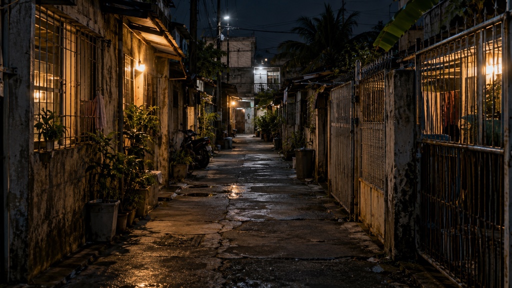 世界の路地裏(夜編)|背景素材10枚セット|Vol.184